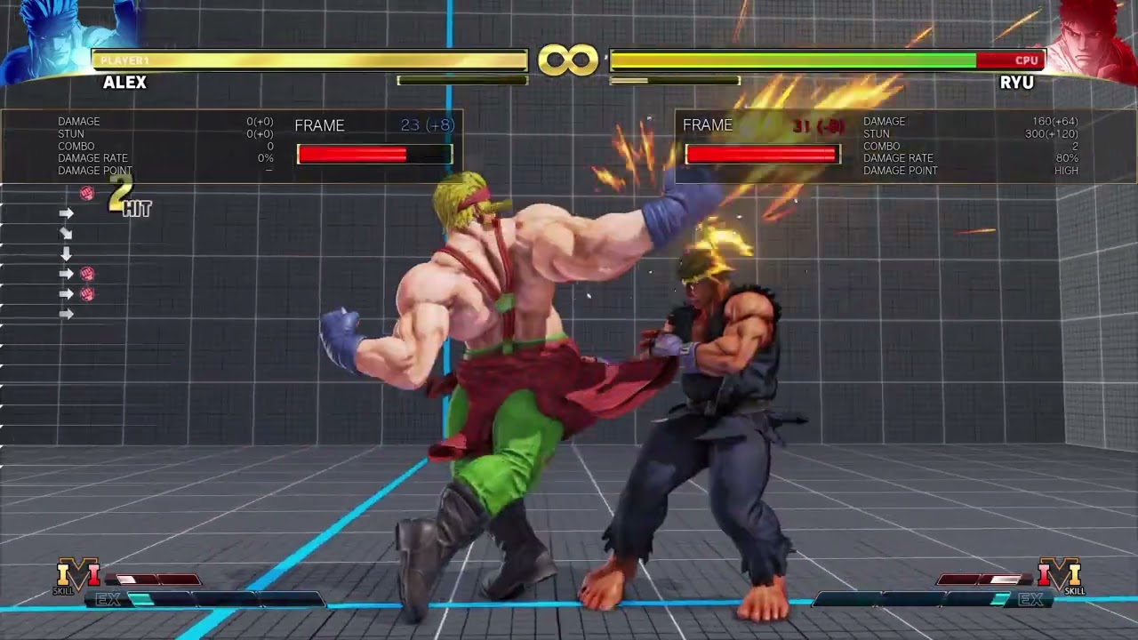 SFV Alex #12 crush counter combo 295dmg/525stn