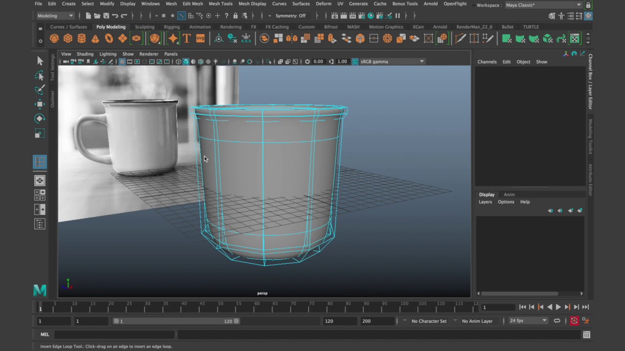 Maya for beginners | modeling a coffee mug