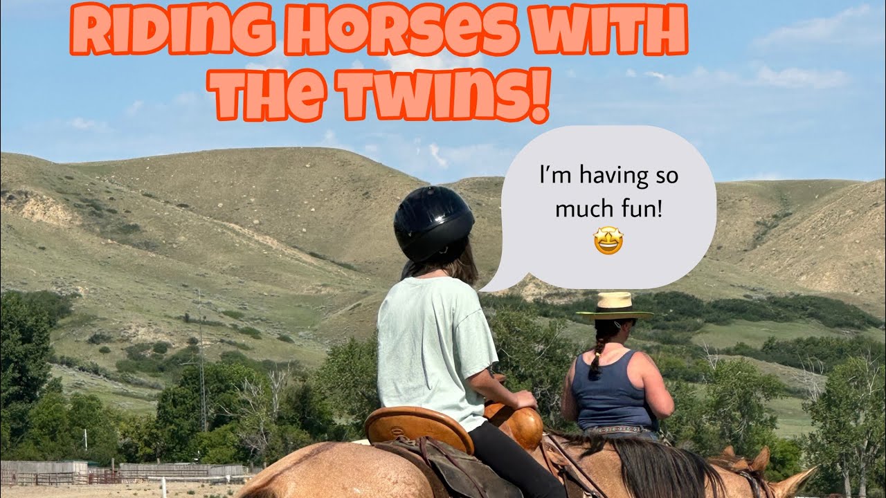 Holiday summer  || Twins rides horses