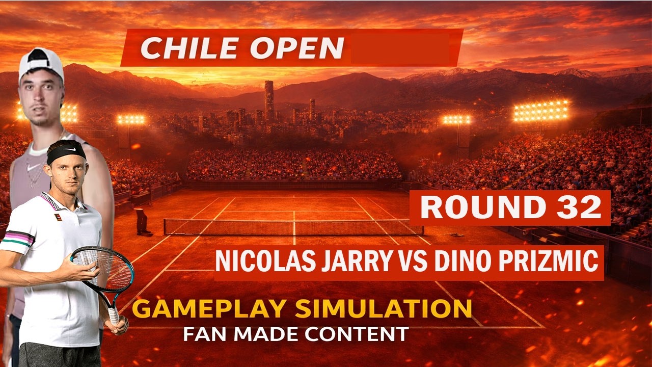 Nicolas Jarry vs Dino Prizmic | Chile Open 2026 | Gameplay Simulation (Fan Made)