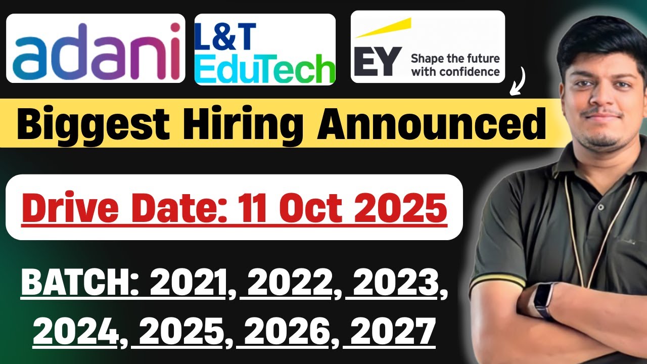 🔥L&T Edutech (Адани) | Набор сотрудников EY GDS | Набор вне кампуса на 2027, 2026, 2025, 2024, 20...
