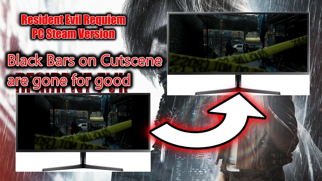 Resident Evil Requiem Black Bars fix on cutscene (PC Steam Version)