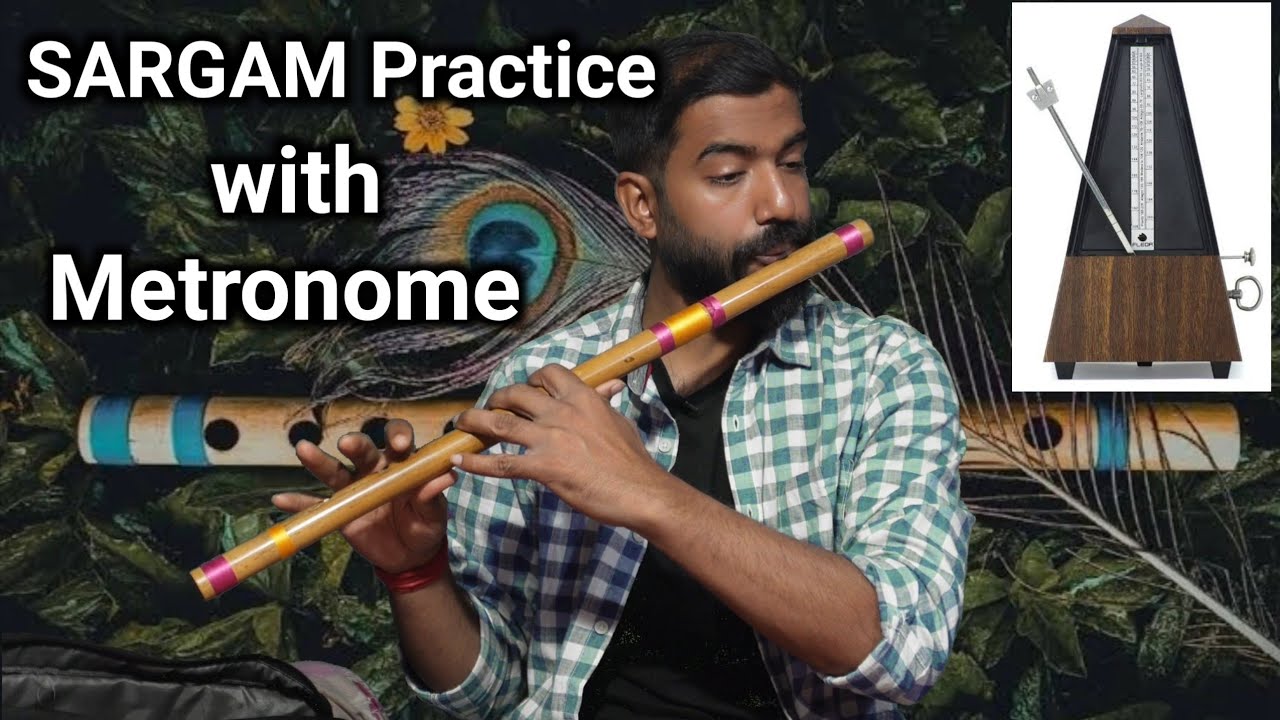 Sargam Practice With Metronome || Beginner level flute tutorial