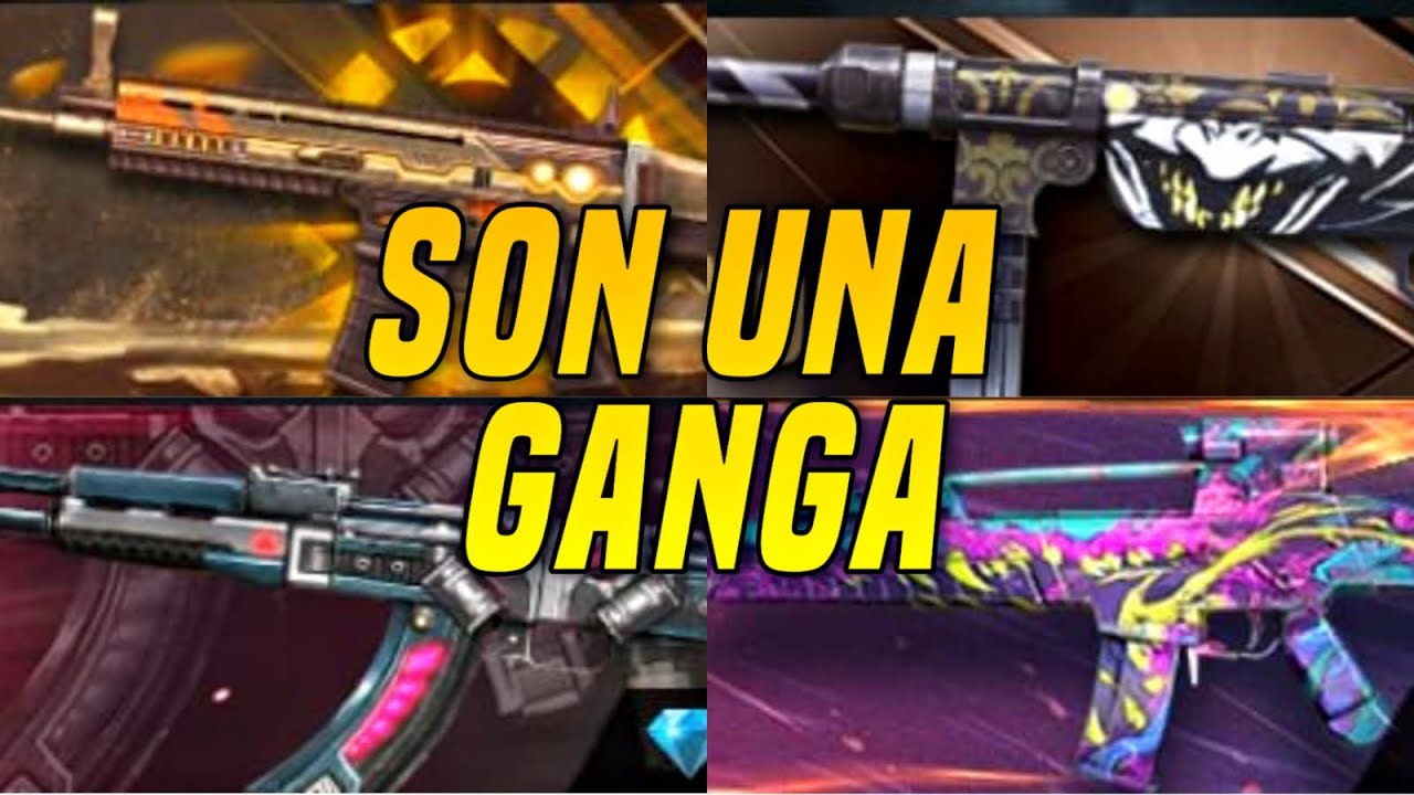 TOP 10 MEJORES SKIN DE ARMAS QUE SALEN EN LA TIENDA DE FREE FIRE *LA #3 ESTA ROTA* | TREBOR T