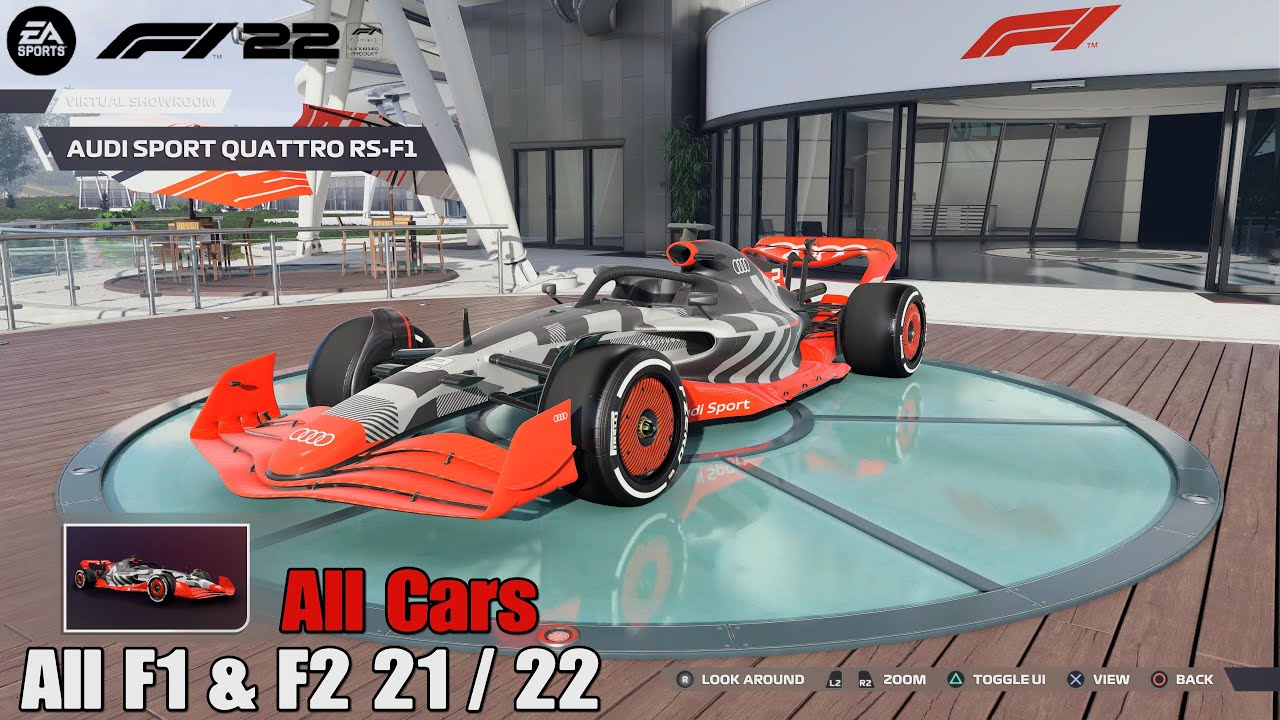 F1 22 PS5 - All Cars F1 & F2 22/21 Including DLC Finals + Audi Sport F1 & Team Driver [4K]