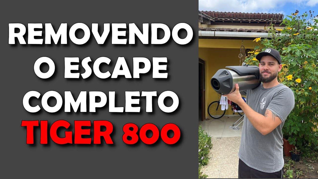 Guia passo a passo: COMO RETIRAR ESCAPAMENTO COMPLETO DA TIGER 800 EM CASA