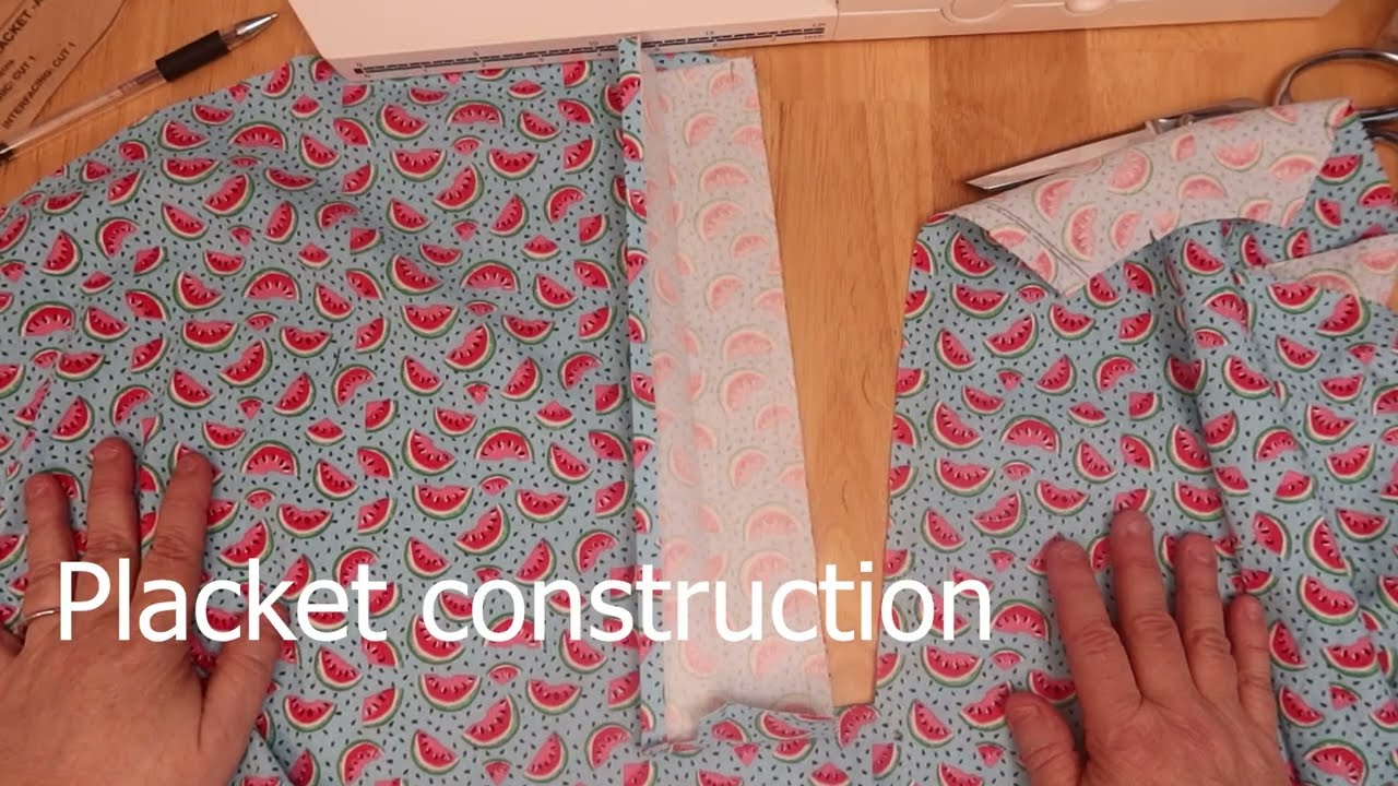 Part 2 McCalls 8449 Construction (in Watermelon Fabric)