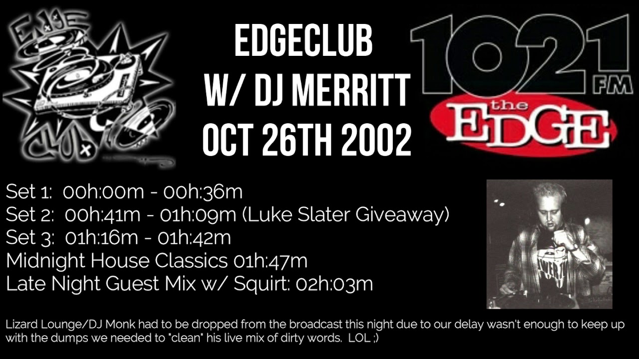 Edgeclub 102 w/ DJ Merritt on KDGE 