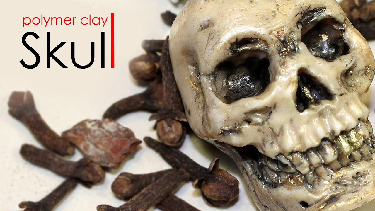 Полимерная глина - ЧЕРЕП / polymer clay skull