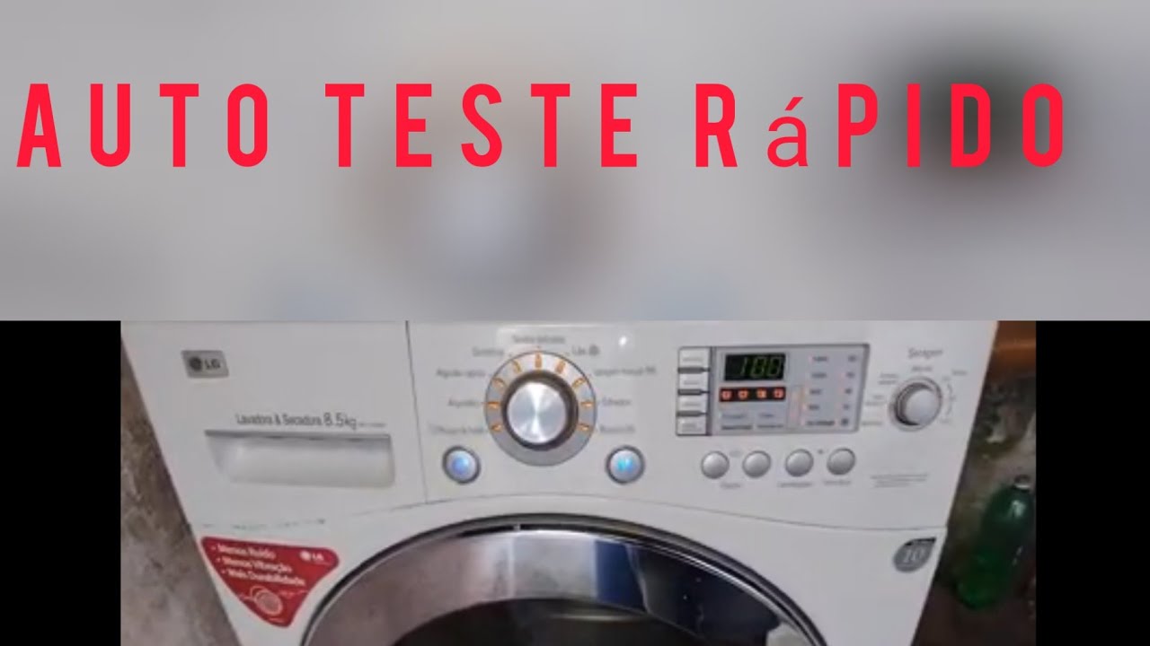 COMO FAZER O AUTO TESTE DA LAVA&SECA LG ((((Serve pra qualquer modelo da LG)))