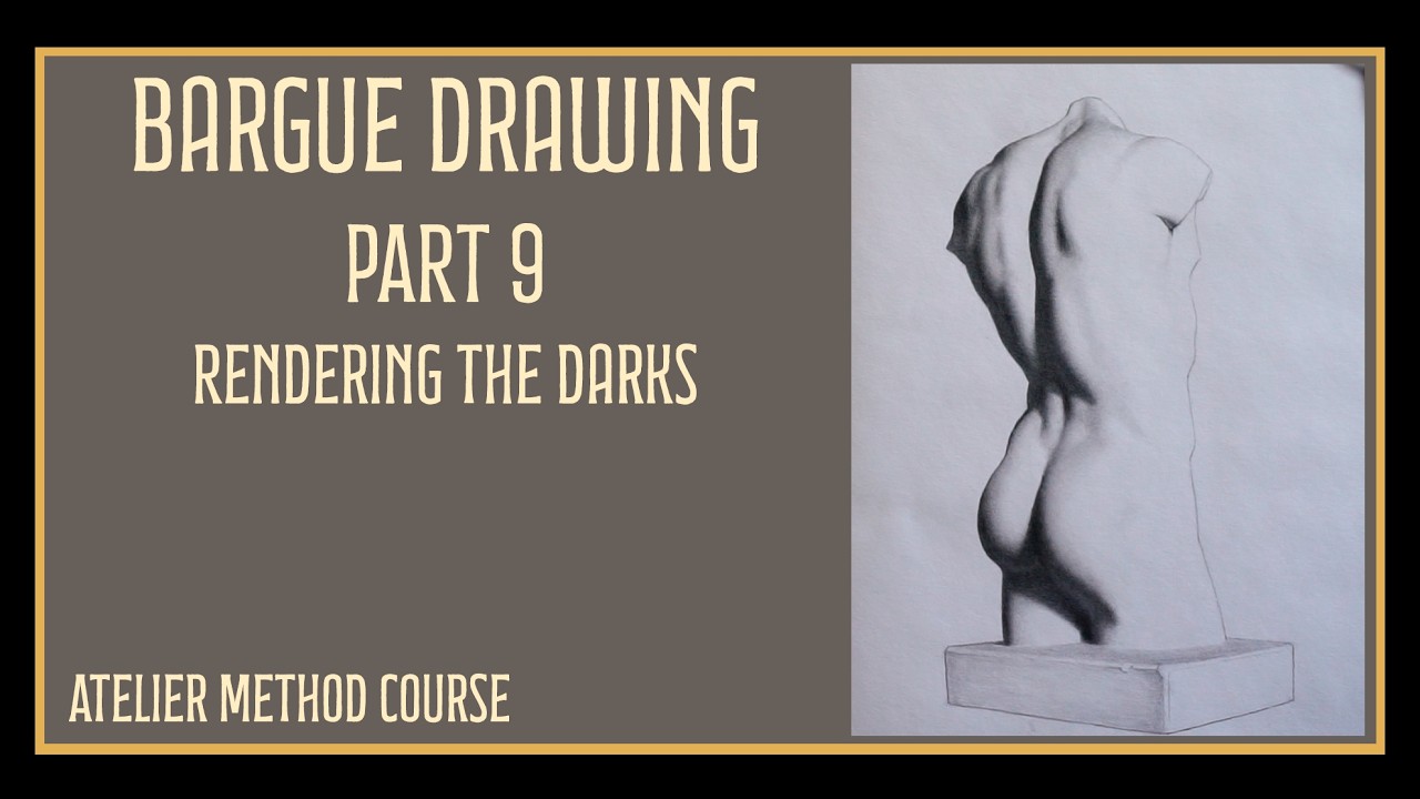 Bargue drawing 9 - Rendering the darks // Atelier method