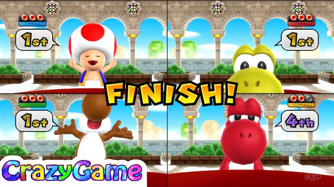 Mario Party 9 King Boo's Horror Castle Party #38 Toad vs. Mario vs. Yoshi vs. Daisy Gameplay
