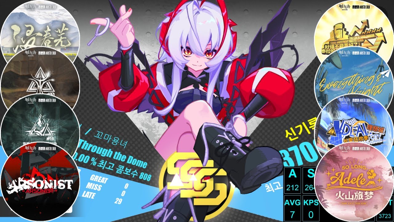 【Muse Dash X Arknights】 All songs 100% gameplay with Wiš'adel (one is 99.6%)