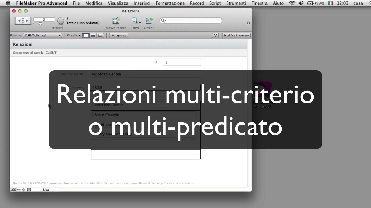 Le basi di FileMaker: relazioni - parte 3