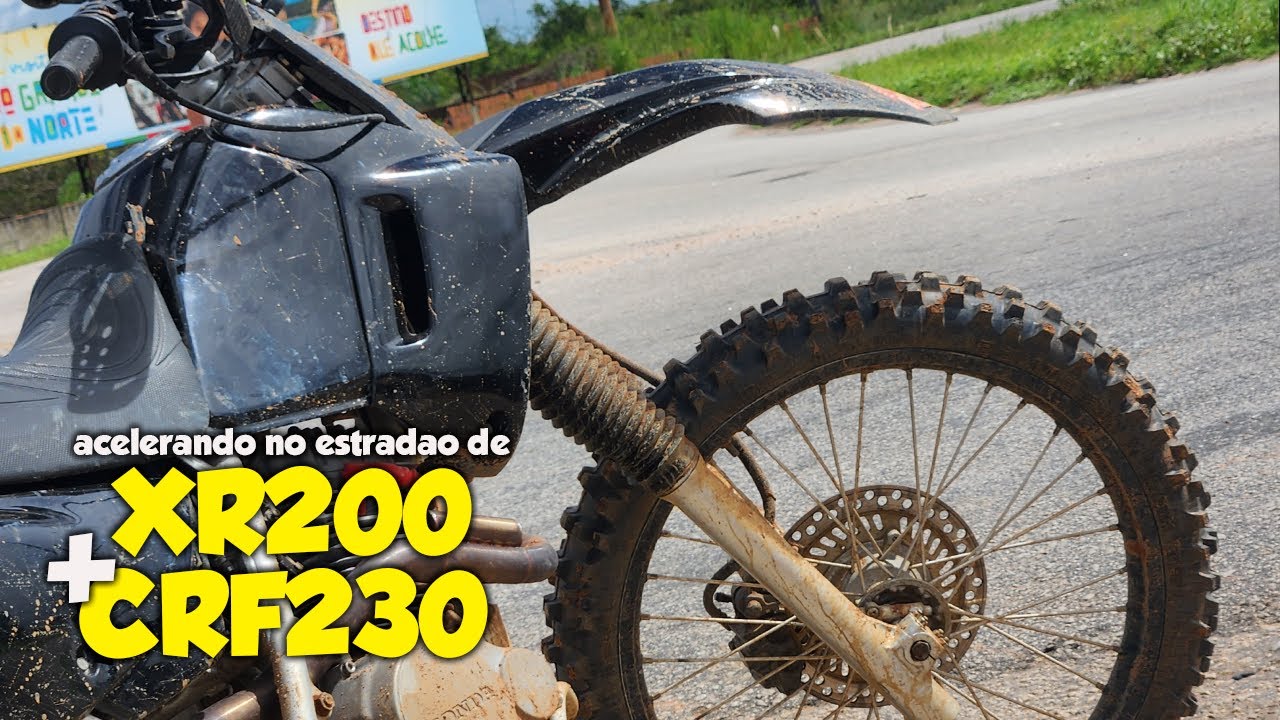 XR 200 + CRF 230 ACELERANDO FORTE NO ESTRADÃO | TRILHÃO COM + DE 500 MOTOS