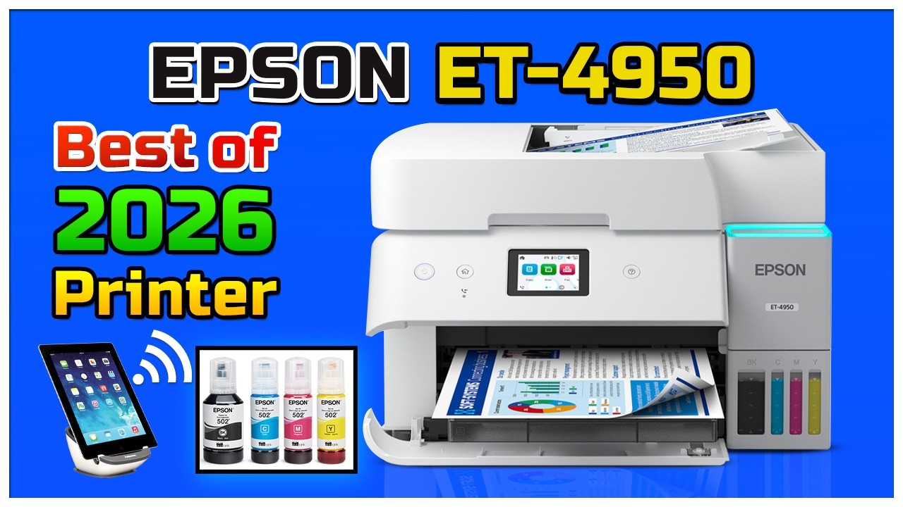 Epson EcoTank ET-4950 Full Review 2026 – Setup, Features, Printing Speed, Quality & Wireless Tips