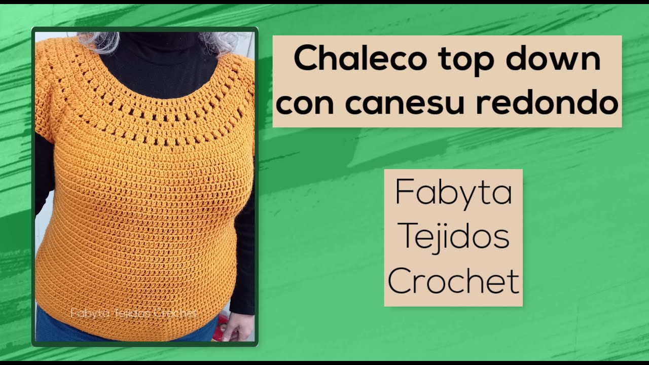 Chaleco top down con escote redondo plus size XL