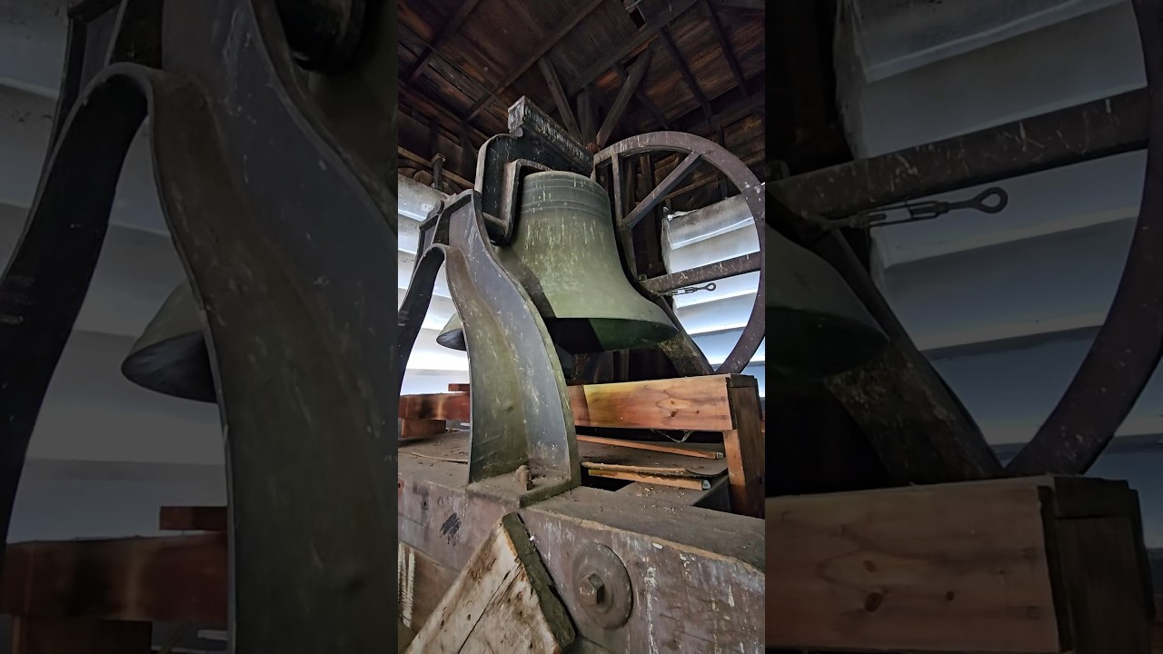 Sketchy tower climb #bells #churchbells #belltower #climbing #heights #sketchy #fyp