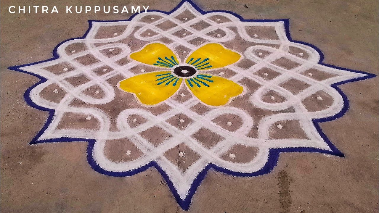 7 Pulli Chikku Kolam | Sikku Kolam | 7 Pulli Kolam designs | Neli Kolam for beginners