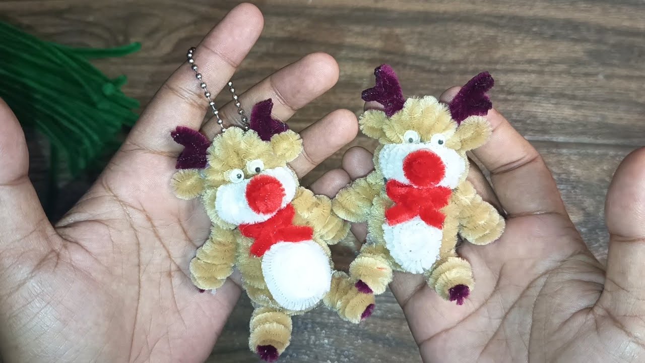 DIY Membuat Boneka Mini dari Kawat Bulu, Bisa dijadikan Gantungan Kunci juga | Keychain Pipe Cleaner