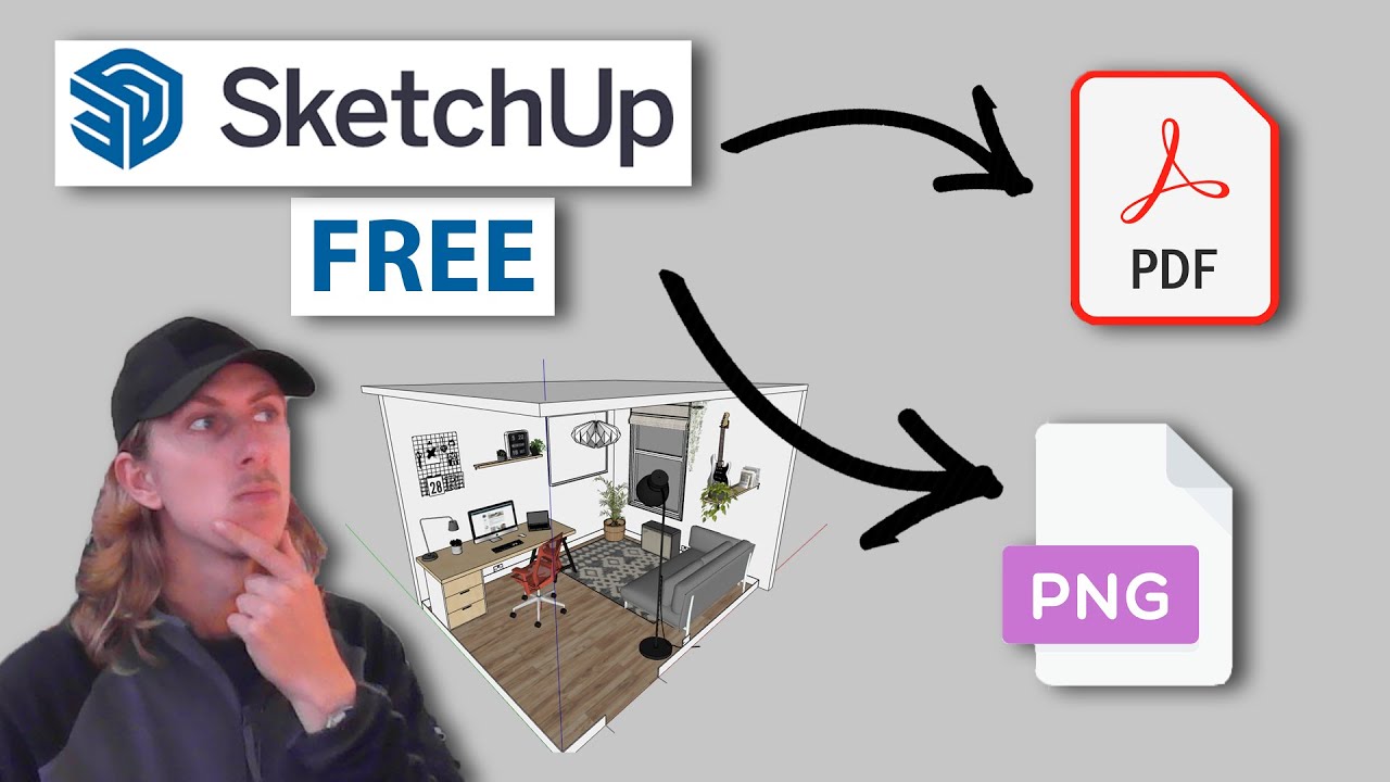 Как экспортировать PDF-файлы и PNG-изображения из SketchUp (бесплатно)