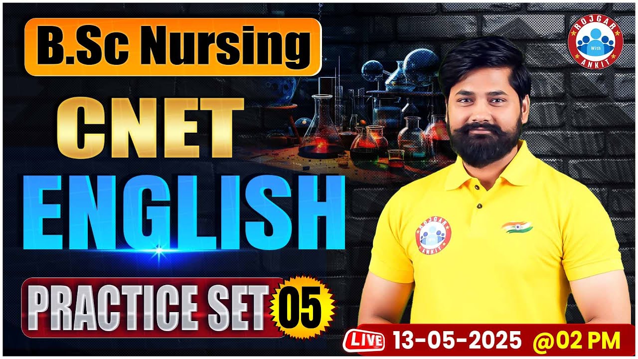 CNET English Practice Set #5 | BSc Nursing Entrance Exam 2025 | BSc Nursing English Questions | RWA