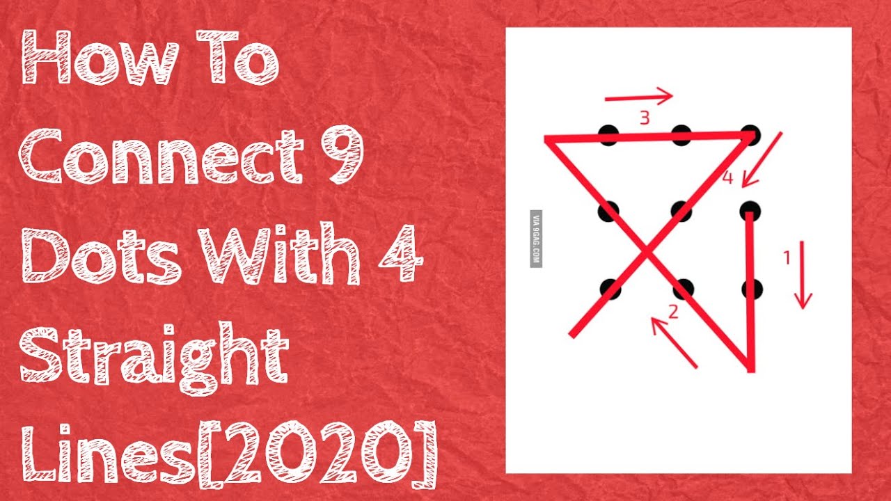 How To Connect 9 Dots With 4 Straight Lines[2020]