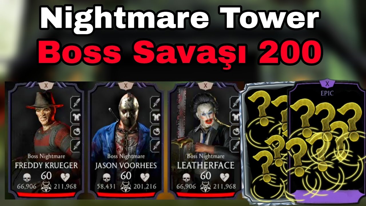KORKU TAKIMI BOSSLARINA ŞAMARI BASIYORUM | Nightmare Tower Boss Savaşı 200 | Mk Mobile