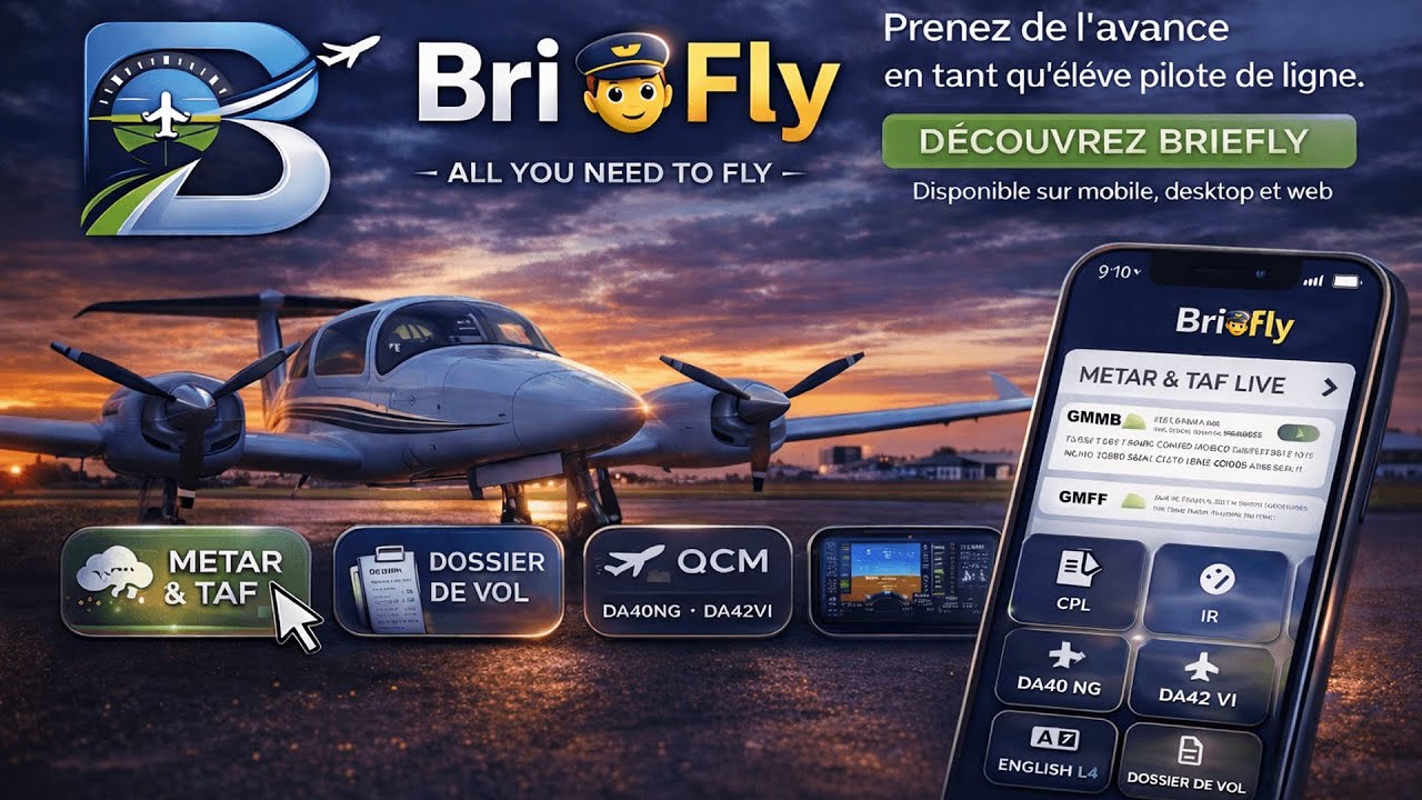 Briefly – L’application complète de préparation de vol pour les élèves pilotes de ligne