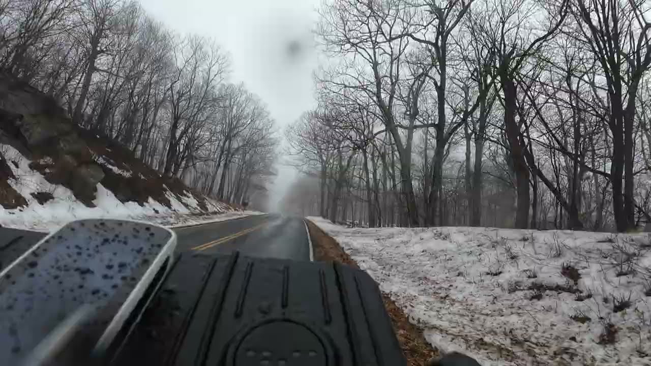 the fifteen mile drop-- misty skyline drive descent from 3000 feet down to sperryville, va