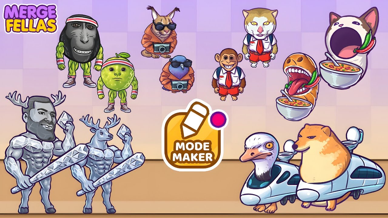 Merge Fellas Italian Meme Brainrot Maker Mode Evolution x2 Gameplay | NEW MODE – Reaching Max Level 