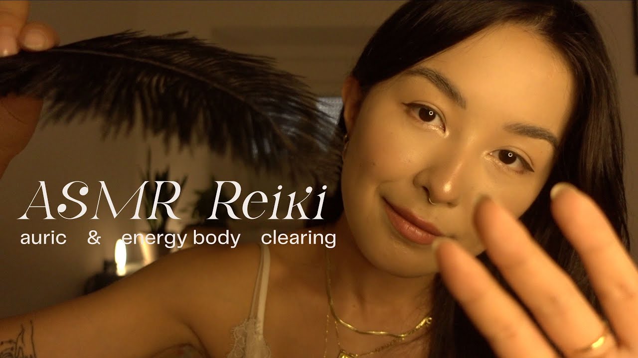 ASMR Reiki for Sleep | Energy Clearing w/ Smoke, Feather and Selenite (whispered)