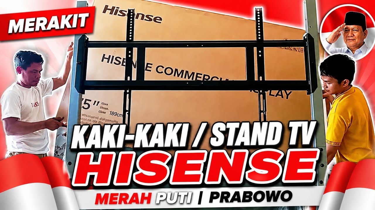  Cara rakit stan/kaki Tv Smart board /tv hisense. Bekerja & berlibur