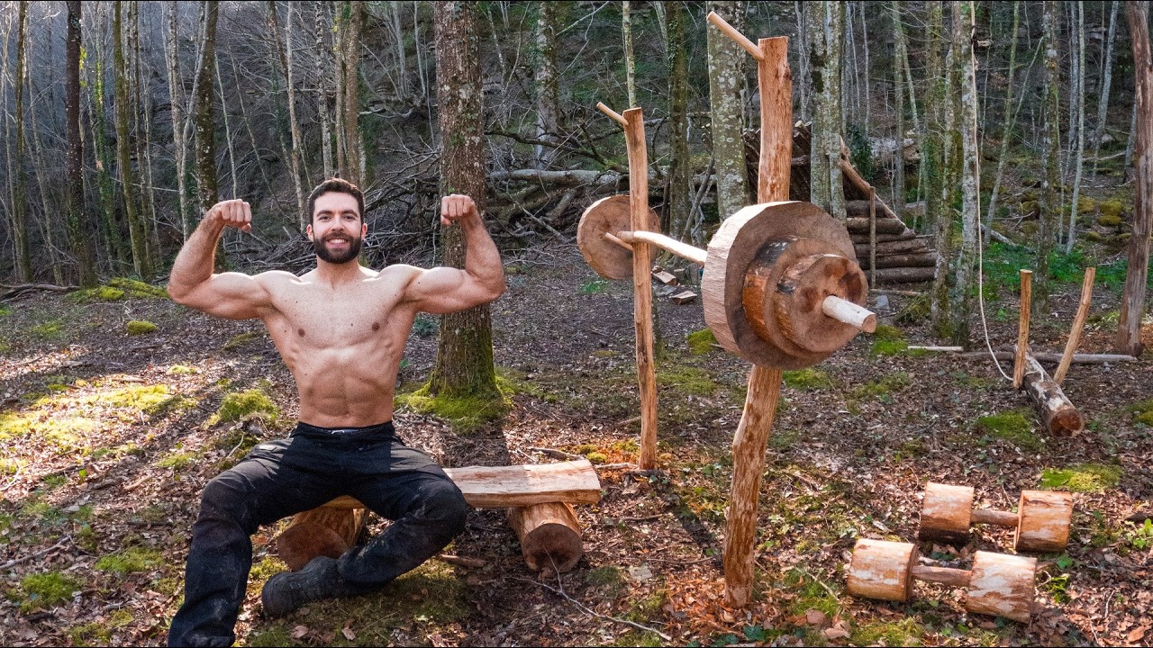 Construí mi propio GIMNASIO en el BOSQUE 🪓🌳💪