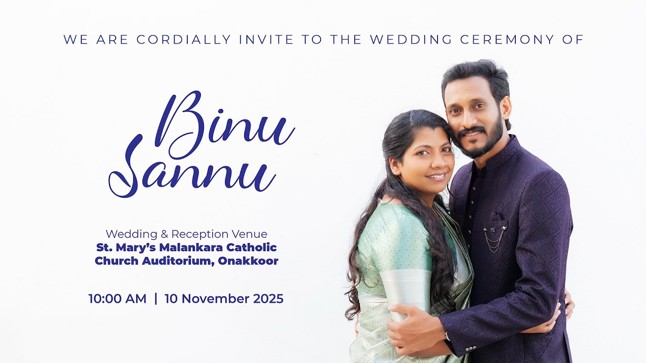WEDDING Live Streaming | Binu Sannu | 10.11.2025