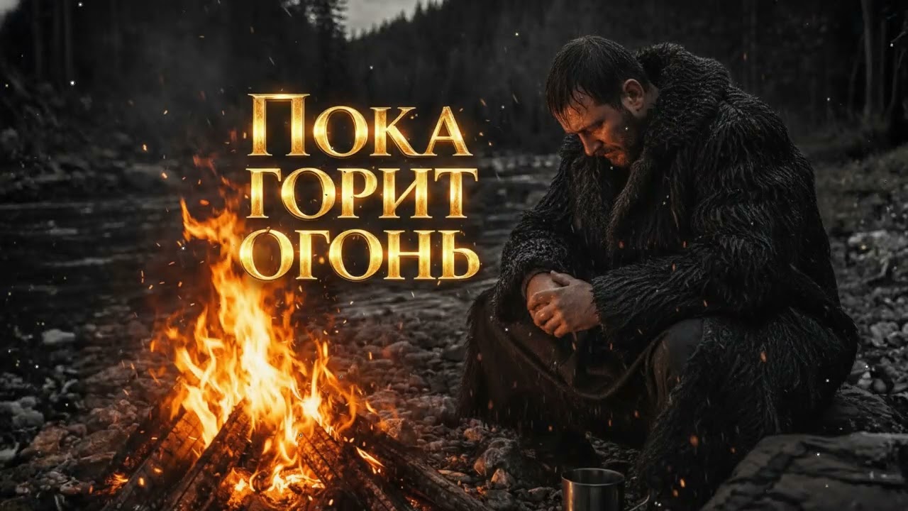 😢🌧️ Когда огонь горит, а душа плачет – Русский шансон у реки под дождём