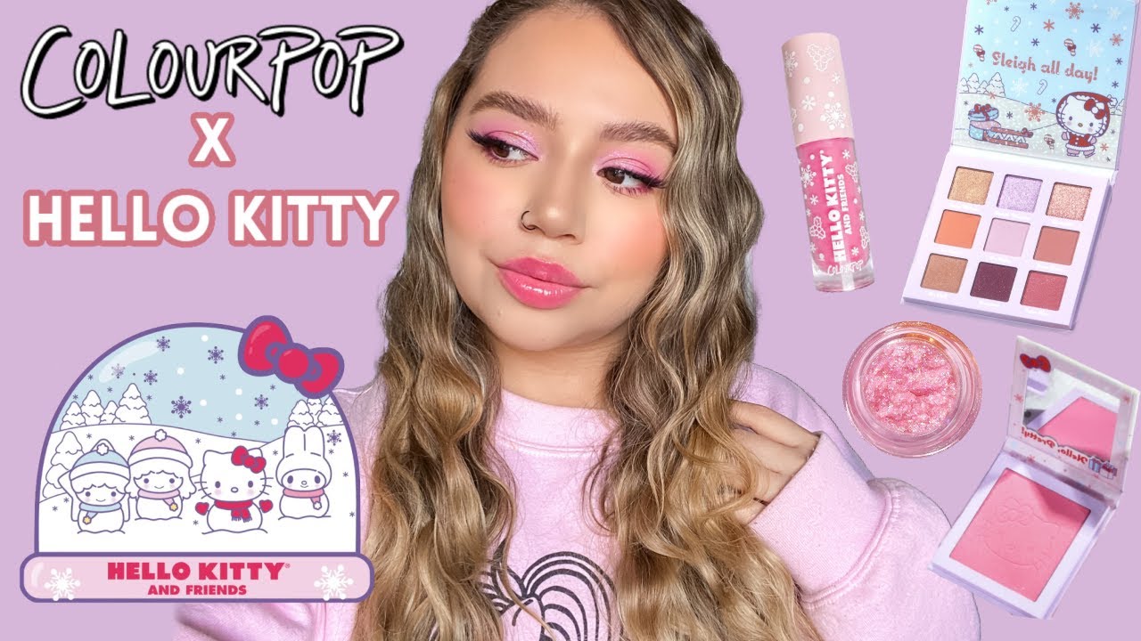 COLOURPOP X HELLO KITTY AND FRIENDS 2020 | SWATCHES, TUTORIAL + REVIEW | Makeupbytreenz