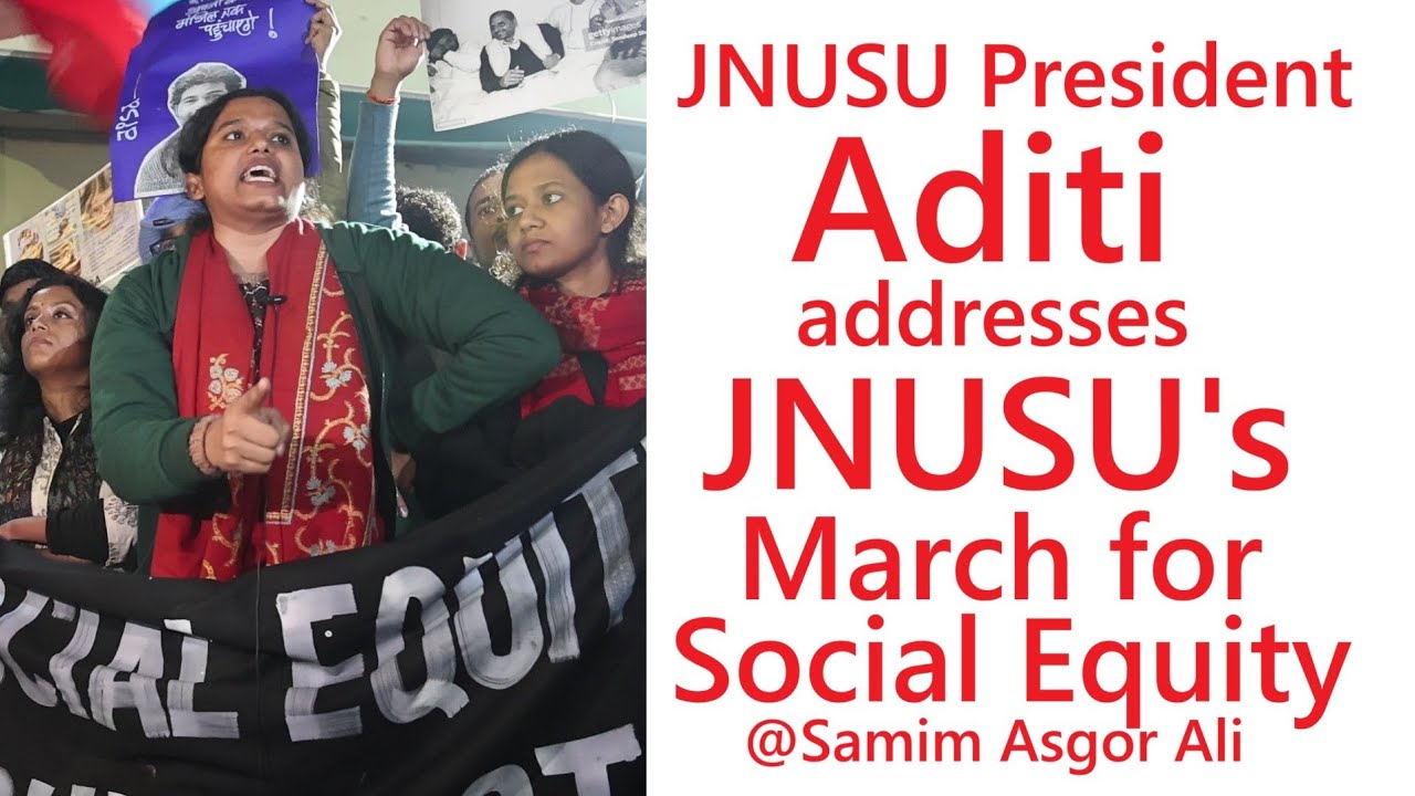 JNUSU's President Aditi | JNUSU's March for Social Equity | JNU Main Gate | 3rd February 2026