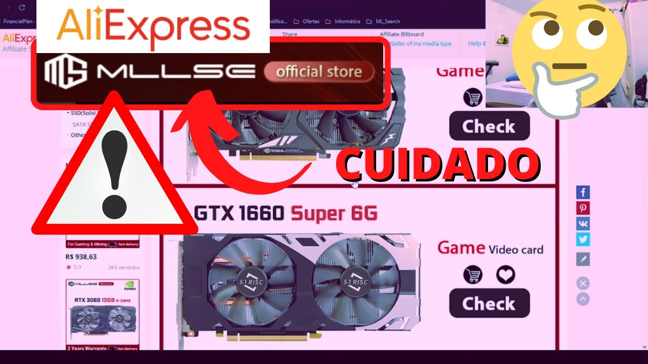 Placa de V&iacute;deo MLLSE 8GB Baratinha no Aliexpress s&oacute; podia ser pegadinha.