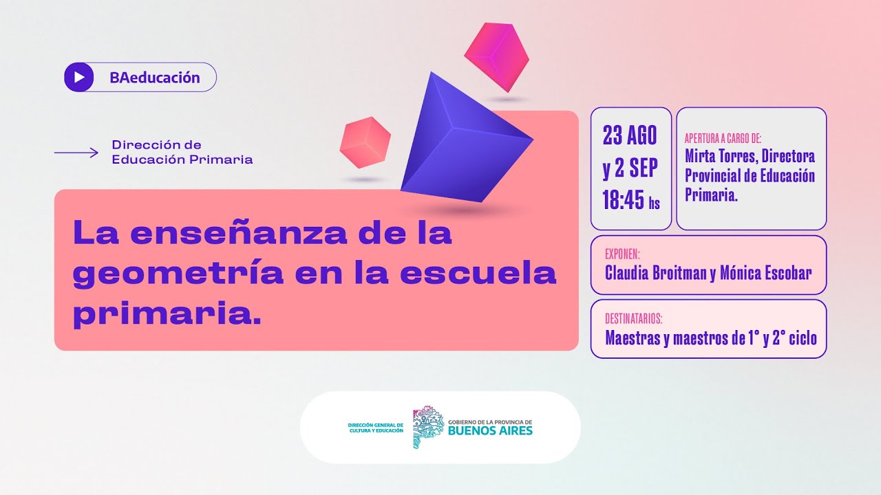 🔴Vivo - La enseñanza de la geometría en la escuela primaria - Dir. Educación Primaria