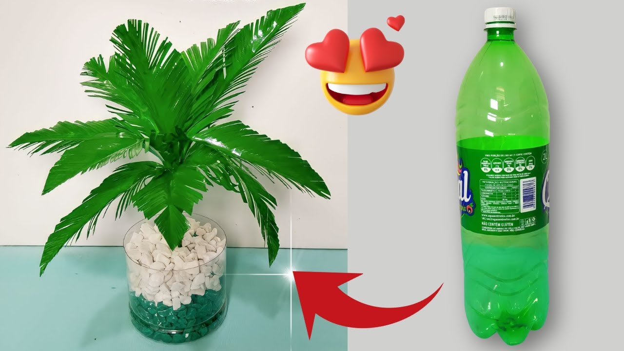 Super Ideia Usando GARRAFA PET  - Como Fazer Folhas Perfeita para Decorar sua CASA