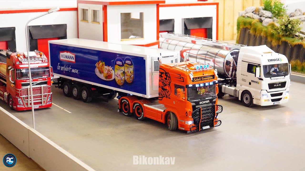 TAMIYA CUSTOM TRUCK AND TRAILERS - 1/14 SCALE RC SPECIAL TRUCKS AT MTC OSNABRÜCK @TomBikonkav