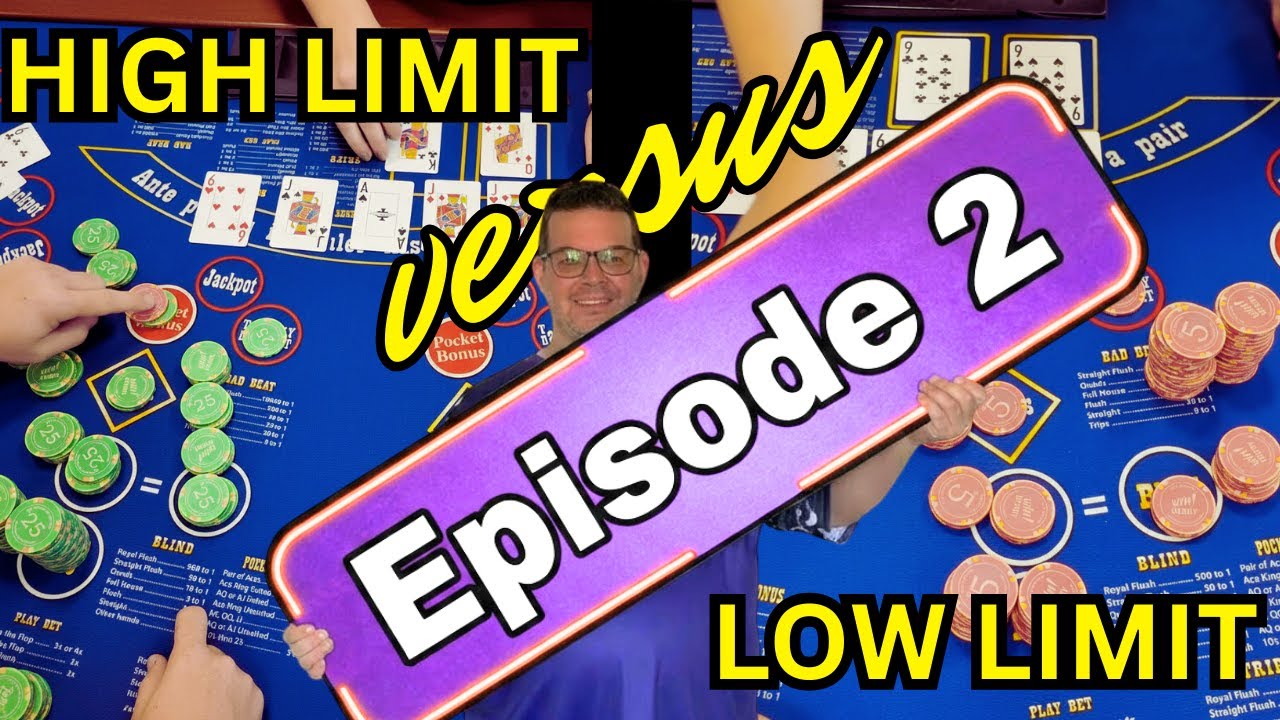 High Limit Action Vs Low Limit Action! Ultimate Texas Hold'em! (Episode 2)