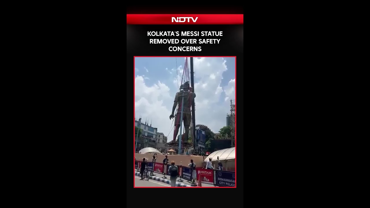Kolkata's Messi Statue Removed Over Safety Concerns, Months After Grand Unveiling