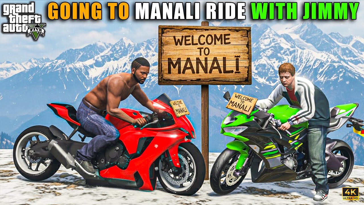 GTA 5 : GOING WO LEH LADKAH IN SNOW FALL WITH SUZUKI HAYABUSA AND NINJA H2 JIMMY AND MICHAEL OMG!