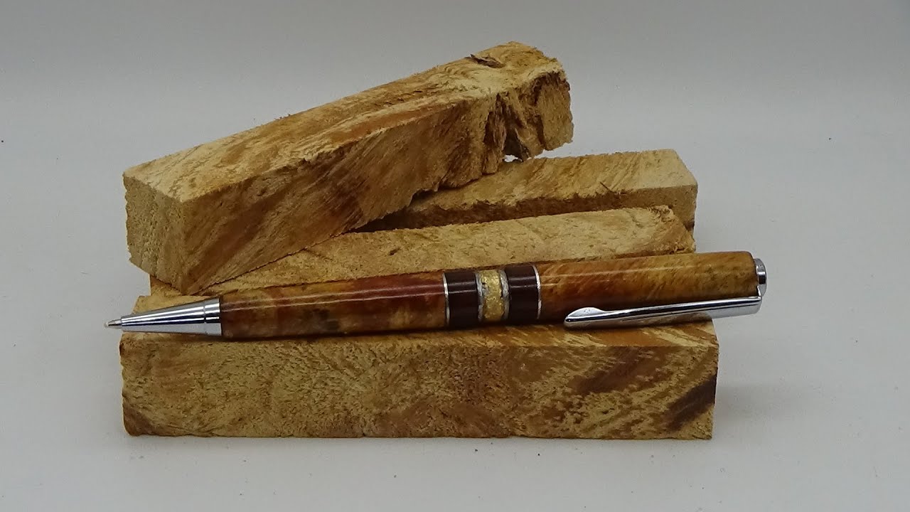 Penna con radica e cocobolo, pen kit, torniamo a tornire una penna,