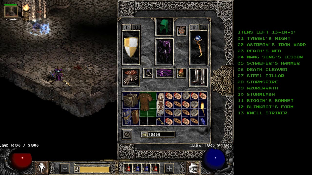 Diablo 2 - Blinkbat's Form Drop - Holy Grail (490 out of 502)