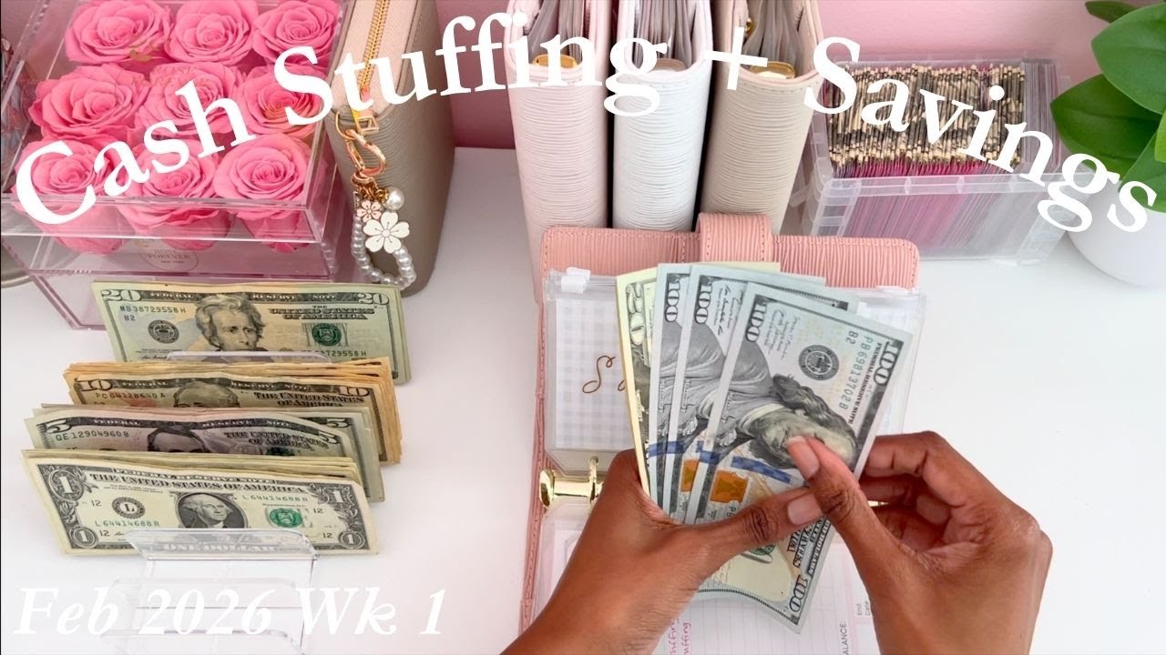 $435 | Cash Envelope Stuffing + Savings | Jan 2026 | Single Mom