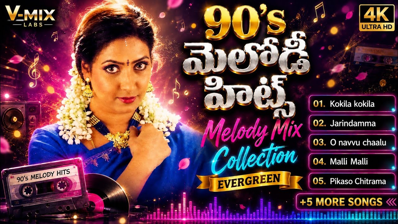 90's Telugu Melody Hit Songs ❤️ | Evergreen Melody Mix Collection | Non Stop Telugu Hits | 4K