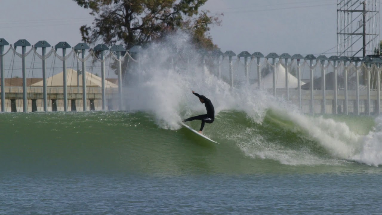 Jordy Smith rides the Slater Designs Omni at Surf Ranch.